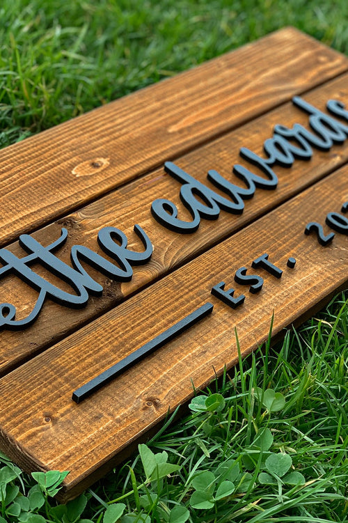 custom wood sign for home