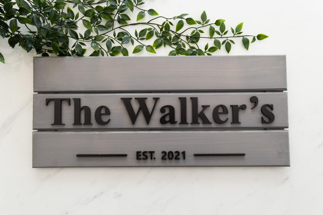 wood name plaque