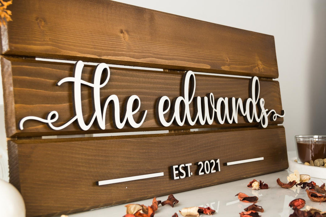 Personalized Wood Sign Small Wood Color