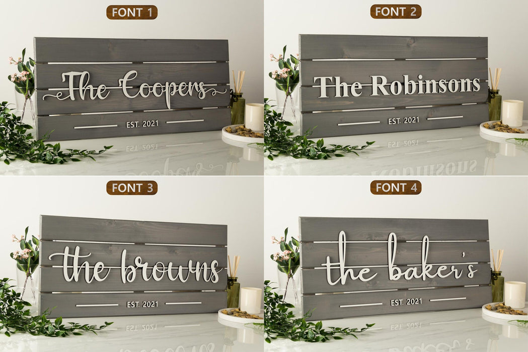 wooden welcome signs