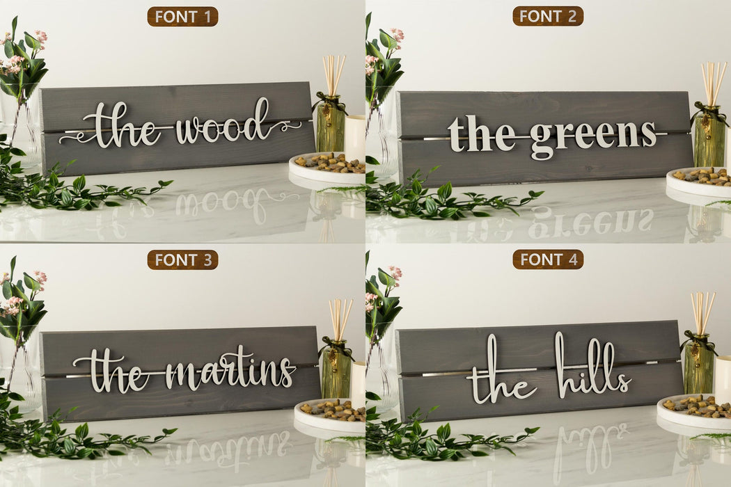 wooden welcome sign