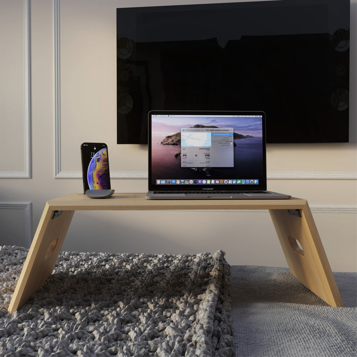 wooden foldable laptop stand