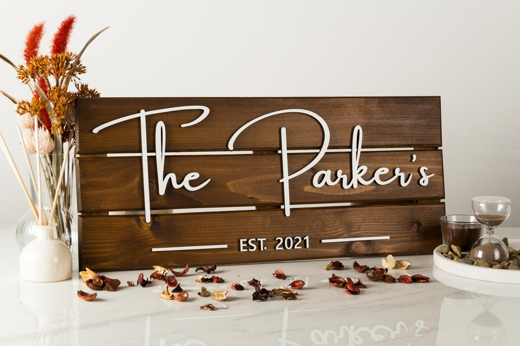 Personalized Wood Sign Small Wood Color