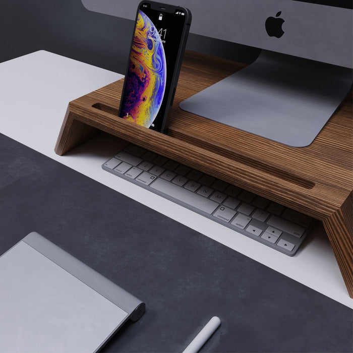 Wood Monitor Stand Riser for iMac®/TV