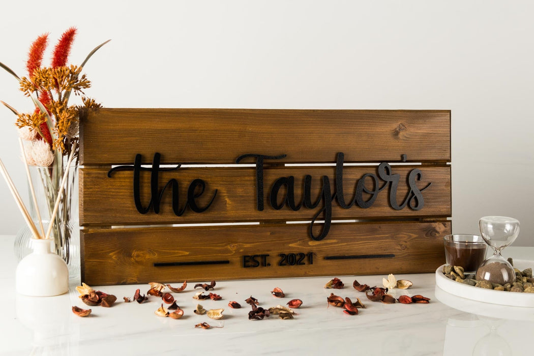 Personalized Wood Sign Small Wood Color